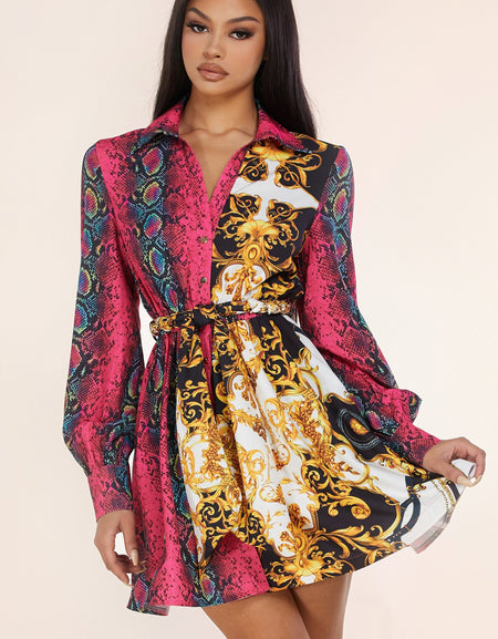 Snakeskin Mini Dress