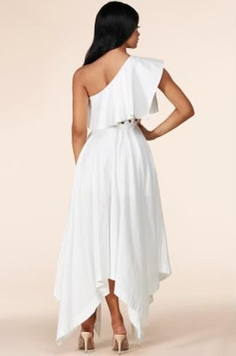 White One Shoulder Dress