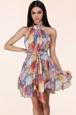 Floral Print Mini Dress