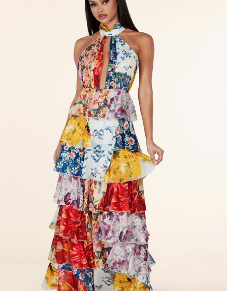 Floral Collage Dress