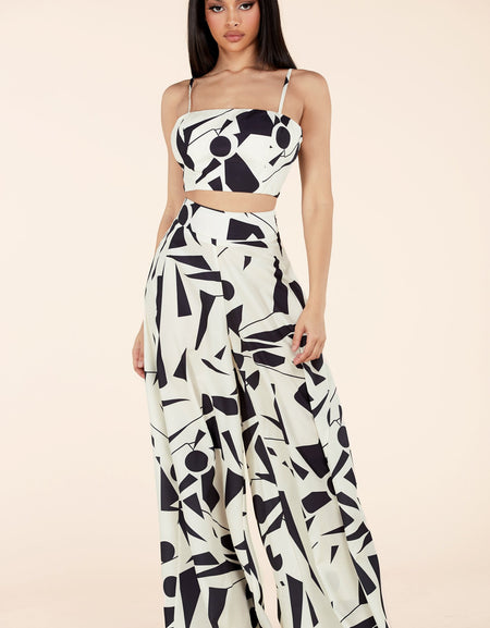 Abstract Pants Set
