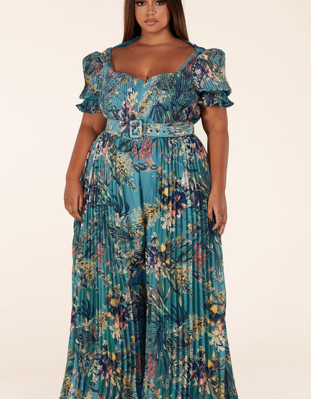 Pleated Spring Jumpsuit