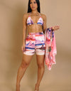 VACATION YACHT WEEKEND THREE PIECE
SHORT SET - PINK