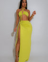 AFTER GLOW MAXI DRESS - LIME