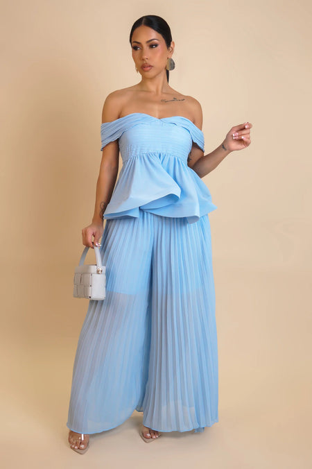 PAINTED SKIES PANT SET - BLUE