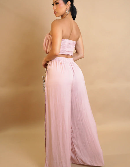 JETSETTER PANT SET - BLUE AND PINK