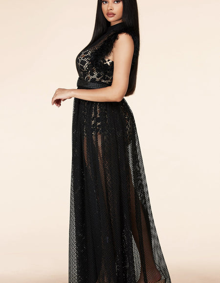 Sex In The City Fishnet Romper Dress