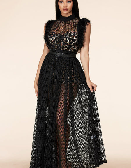 Sex In The City Fishnet Romper Dress