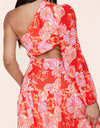 Coral Cutout Maxi Dress