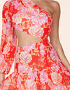 Coral Cutout Maxi Dress