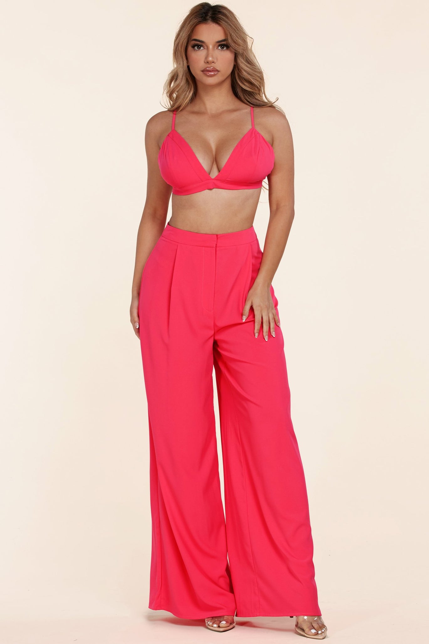 Fiery Three Piece Pants Set