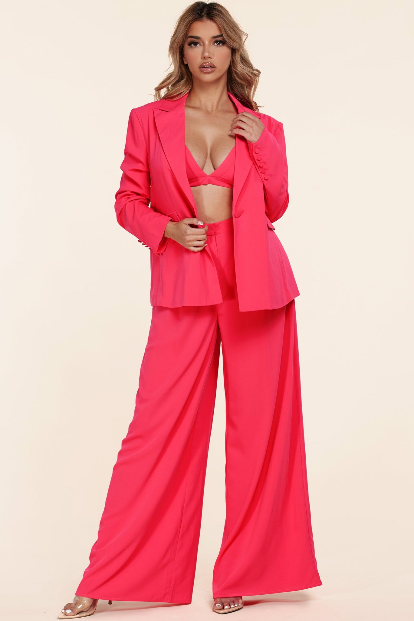 Fiery Three Piece Pants Set