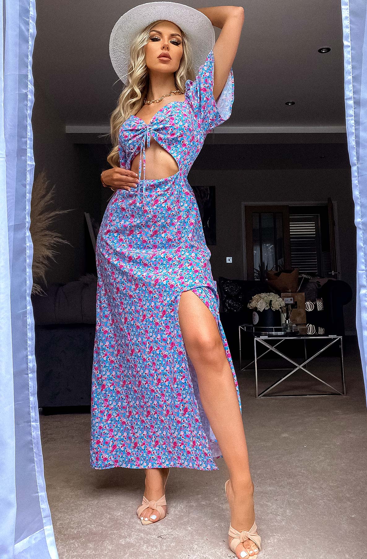 Floral Cut Out Dress