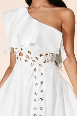 White One Shoulder Dress