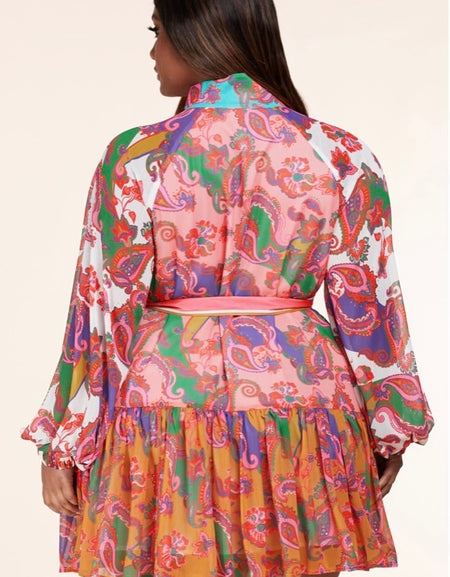 Off Kate Paisley Print Dress